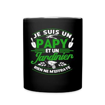 Gärtner Schrebergarten Gartenarbeit Geschenk - Tasse einfarbig - Schwarz - Vorne