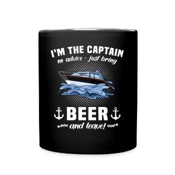 Dictons du capitaine Beer Boat - Mug uni - noir - Devant