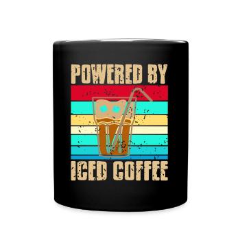 Powered by Iced Coffee - Full Colour Mug - black - Front