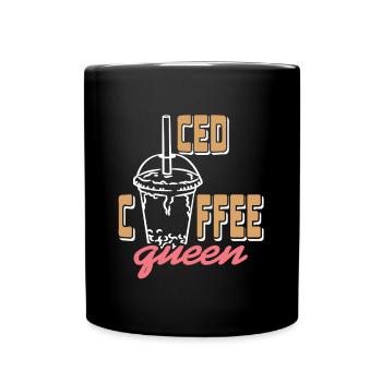 Iced Coffee queen - Full Colour Mug - black - Front