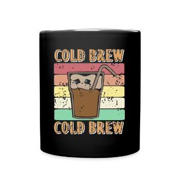 Eiskaffee - Cold Brew - Tasse einfarbig - Schwarz - Vorne