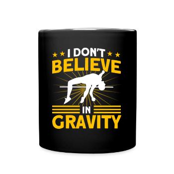 Stabhochsprung Leichtathletik Springen Geschenk - Tasse einfarbig - Schwarz - Vorne