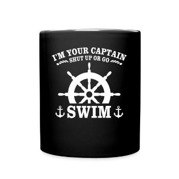 Captain Kapitän - Full Colour Mug - black - Front