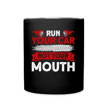 Drag Racing Drag Race Autorennen Geschenk - Tasse einfarbig - Schwarz - Vorne