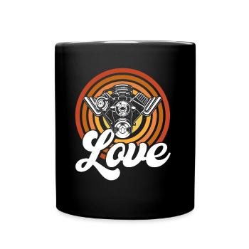 Drag Racing Drag Racer Rennwagen Geschenk - Tasse einfarbig - Schwarz - Vorne