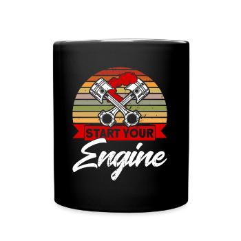 Autorennen Drag Racer Drag Race Geschenk - Tasse einfarbig - Schwarz - Vorne