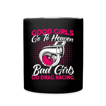 Drag Race Drag Racing Autorennen Geschenk - Tasse einfarbig - Schwarz - Vorne