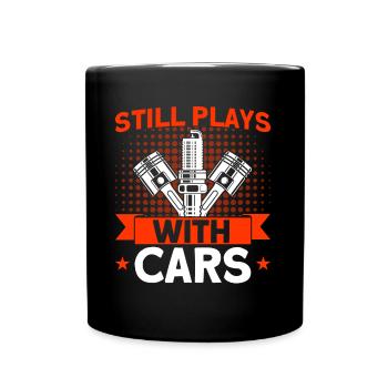 Drag Racing Rennwagen Drag Racer Geschenk - Tasse einfarbig - Schwarz - Vorne