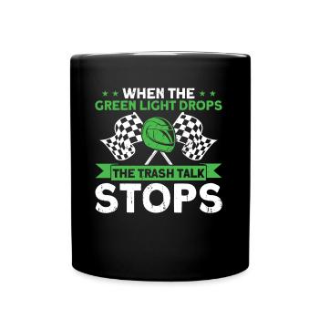 Drag Race Autorennen Drag Racing Geschenk - Tasse einfarbig - Schwarz - Vorne