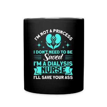 Nursing Dialysis Treatment Dialysis Gift - Full Colour Mug - black - Front