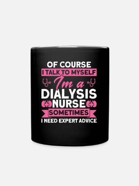 Dialyse Behandlung Dialyse Schwester Dialyse Gesch - Tasse einfarbig - Schwarz