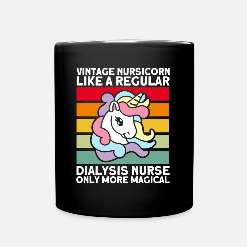 Dialyse Dialyse Schwester Krankenpflege Geschenk - Tasse einfarbig - Schwarz
