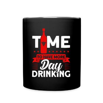 Cadeau de fête de la fête de la fête des verres à vin - Mug uni - noir - Devant