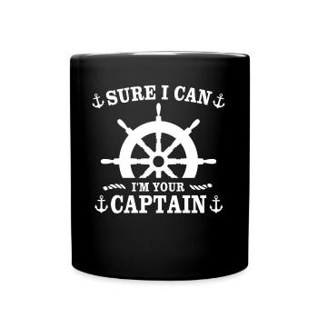 Captain Boat Captain - Full Colour Mug - black - Front