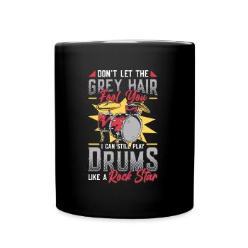 Graue Haare Täuschen Einen Alten Mann. - Tasse einfarbig - Schwarz - Vorne