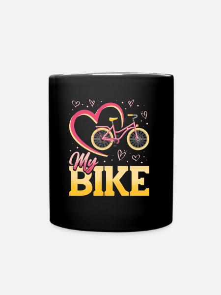Ich Liebe Mein Fahrrad, Radfahren Fahrradliebhaber - Tasse einfarbig - Schwarz
