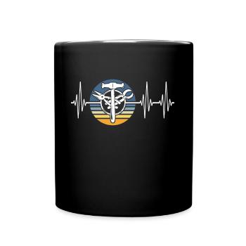 Bâtiment ETB Ligne cardiaque Spengler - Mug uni - noir - Devant