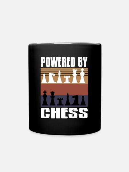 Powered by chess - Tasse einfarbig - Schwarz