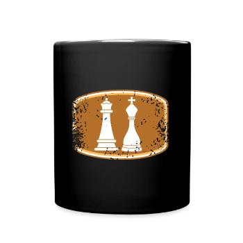 Pièces d’échecs de dames King - Mug uni - noir - Devant