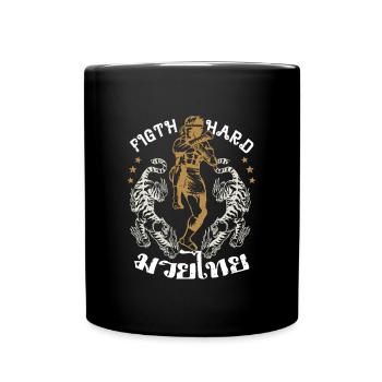Idée cadeau de combattant sportif traditionnel Muay Thai - Mug uni - noir - Devant