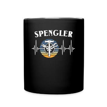 Spengler EKG Bauspengler - Tasse einfarbig - Schwarz - Vorne
