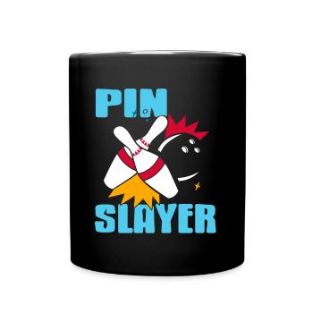 Bowling - Pin Slayer - Tasse einfarbig - Schwarz - Vorne