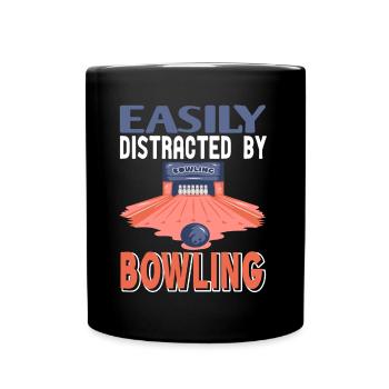 Easily Distractes by bowling - Full Colour Mug - black - Front