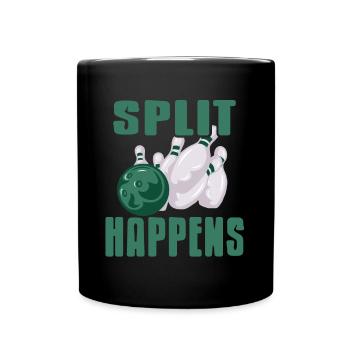 Split Happens - Tasse einfarbig - Schwarz - Vorne
