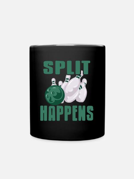 Split Happens - Tasse einfarbig - Schwarz