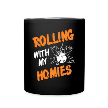 Rolling with my homies - Tasse einfarbig - Schwarz - Vorne