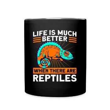 Reptile Lovers Reptile Snake Cadeau - Mug uni - noir - Devant