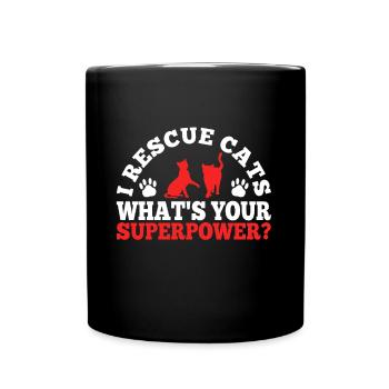 Je sauve les animaux quelle est votre superpuissance - Mug uni - noir - Devant