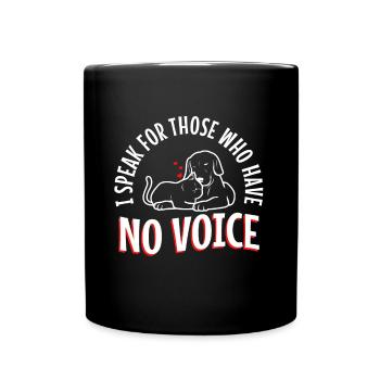 Je parle au nom de ceux qui n’ont pas de voix - Mug uni - noir - Devant