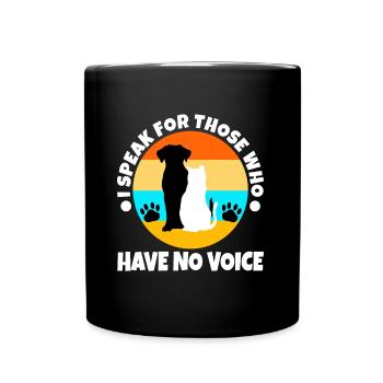 Je parle au nom de ceux qui n’ont pas de voix - Mug uni - noir - Devant