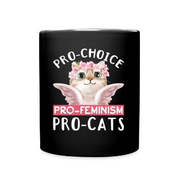 Amoureux des chats Pro-Choix Féminisme Droits des femmes - Mug uni - noir - Devant