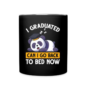 Graduation Panda Hommes Femmes Diplômé - Mug uni - noir - Devant