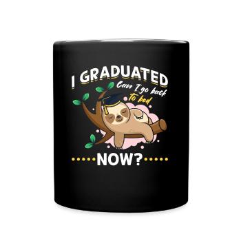 Graduation Paresseux Hommes Femmes Diplômés - Mug uni - noir - Devant