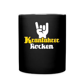 Kranführer Sprüche Kranfahrer Spruch - Tasse einfarbig - Schwarz - Vorne