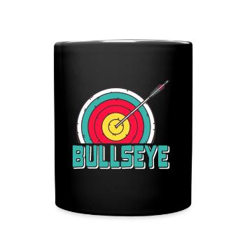 Ziehlen und schießen - Bullseye - Tasse einfarbig - Schwarz - Vorne