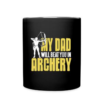 Bogenschießen - My das will beat you in Archery - Full Colour Mug - black - Front