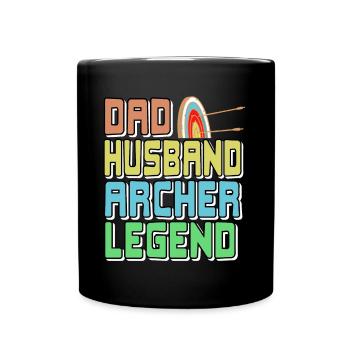 Dad Husband Archer Legend - Full Colour Mug - black - Front