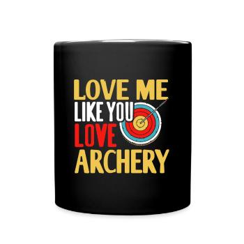 Aime-moi comme tu aimes le tir à l’arc - Mug uni - noir - Devant