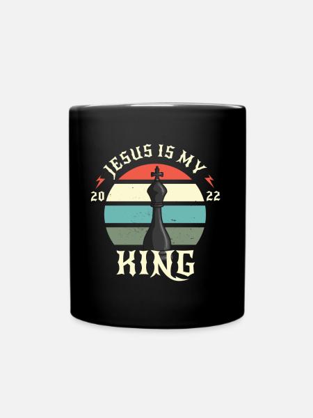 Jesus Is My King - Full Colour Mug - black