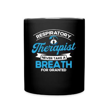 Respiratory Therapy Respiratory Therapist Intensive - Full Colour Mug - black - Front