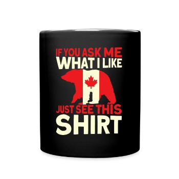 Cadeau du drapeau canadien canadien - Mug uni - noir - Devant