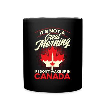 Drapeau canadien du Canada Cadeau canadien - Mug uni - noir - Devant
