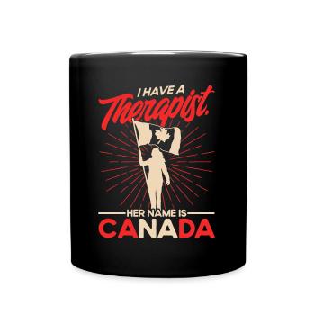 Canadian Roots Canada Canadian Flag Gesche - Full Colour Mug - black - Front