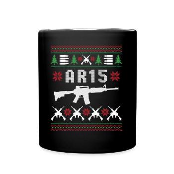 AR15 Ugly Christmas - Full Colour Mug - black - Front