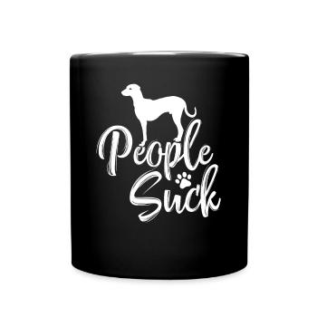 I love my Black Mouth Cur - "People Suck" - Full Colour Mug - black - Front
