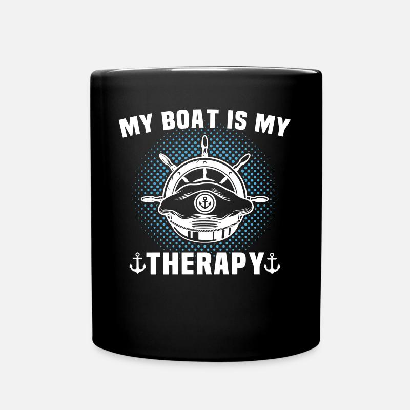 Kapitän Therapie Boot - Tasse einfarbig - Schwarz